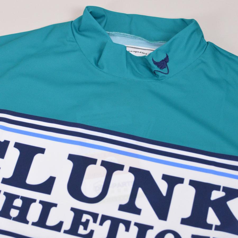 CLUNK（クランク） 半袖ハイネックシャツ メンズ グリーン 紺 白 赤