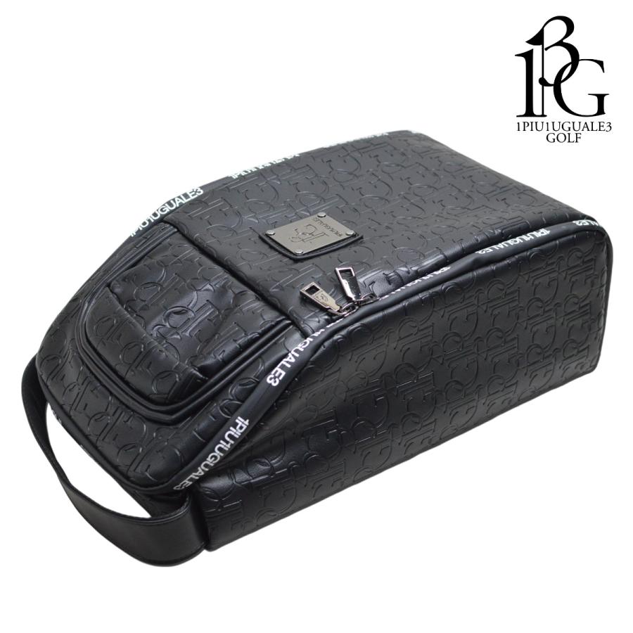 1PIU1UGUALE3 ゴルフ　シューズケース 1PIU1UGUALE3 GOLF シューズケース メンズ 秋冬用 黒 grg429 : ROUND