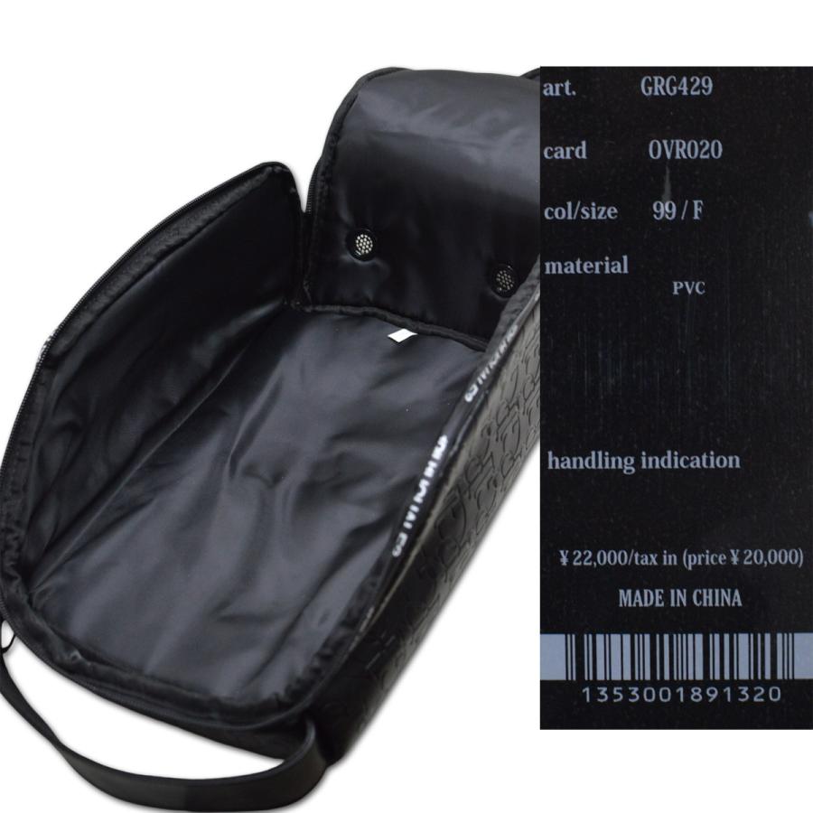 1PIU1UGUALE3 GOLF シューズケース メンズ 秋冬用 黒 grg429 : ROUND