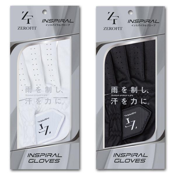 Zerofit Inspiral Gloves 左手用 22cm 白黒5枚セット ZEROFIT ゼロフィット ゴルフグローブ ZF インスパイラル イオン