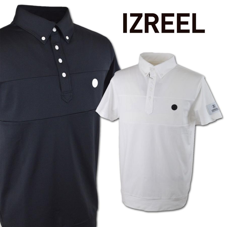 IZREEL イズリール 半袖ポロシャツ メンズ 春夏用 白 黒 M L LL IZREEL イズリール 半袖ポロシャツ メンズ 春夏用 白 黒 M L LL