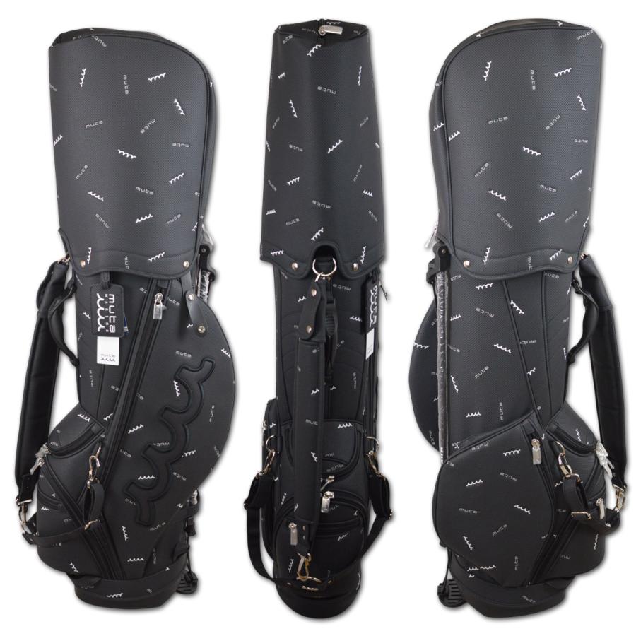 キャディバッグ スタンドCONTINUA パンチングエシカルレザー 黒 ムータ キャディバッグ スタンドCONTINUA パンチングエシカルレザー 黒