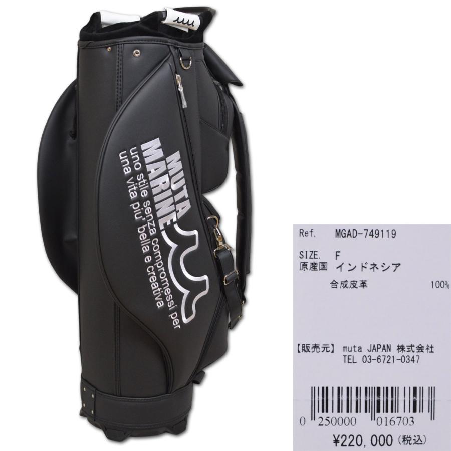 muta キャディバッグ ヘッドカバーセット ゴルフ メンズ 白 黒 8.5