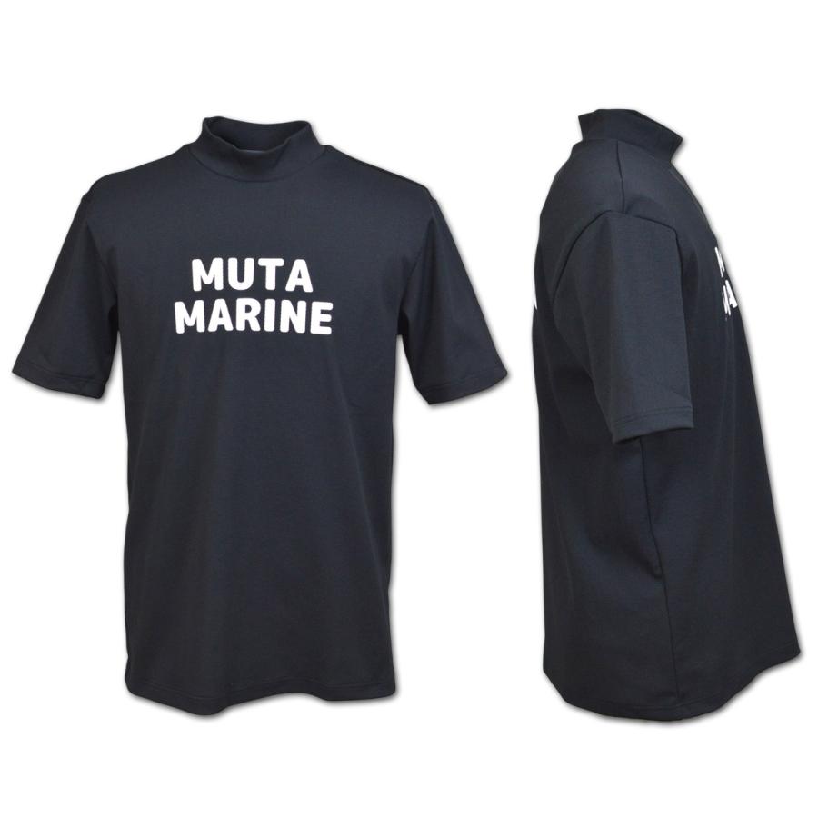 MUTA MARINE ハイネック 半袖シャツ ブラック muta（ムータ） 半袖ハイネックシャツ ゴルフ ゴルフウェア メンズ