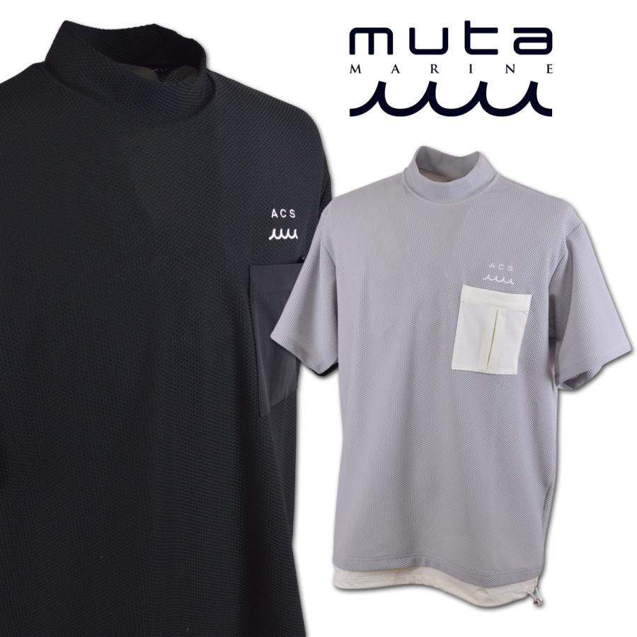 muta 半袖ハイネックシャツ ゴルフウェア ACANTHUS × Mesh muta 半袖ハイネックシャツ ゴルフウェア ACANTHUS × Mesh