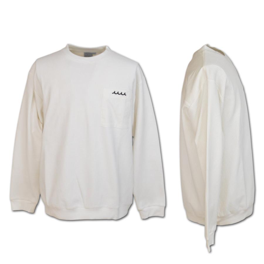muta 長袖Tシャツ ゴルフ ゴルフウェア マリン marine ワッフルジャージ ロングスリーブTシャツ メンズ 秋冬用 白 黒 M L LL mmsg251248 | muta | 04