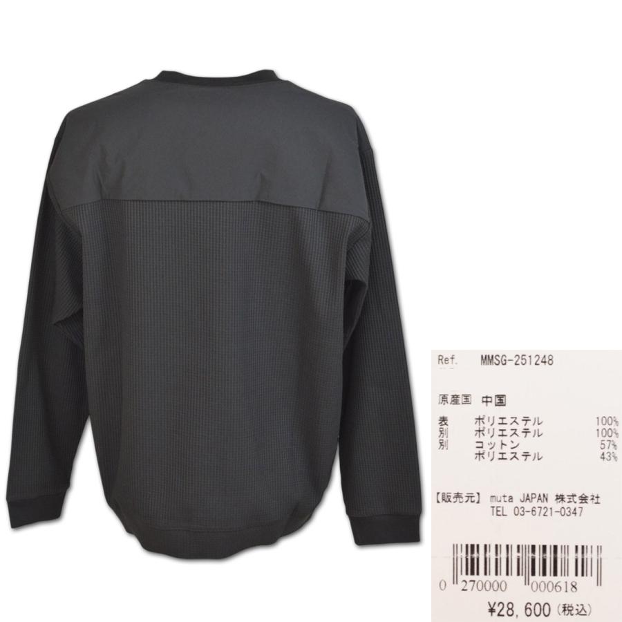 muta 長袖Tシャツ ゴルフ ゴルフウェア マリン marine ワッフルジャージ ロングスリーブTシャツ メンズ 秋冬用 白 黒 M L LL mmsg251248 | muta | 05