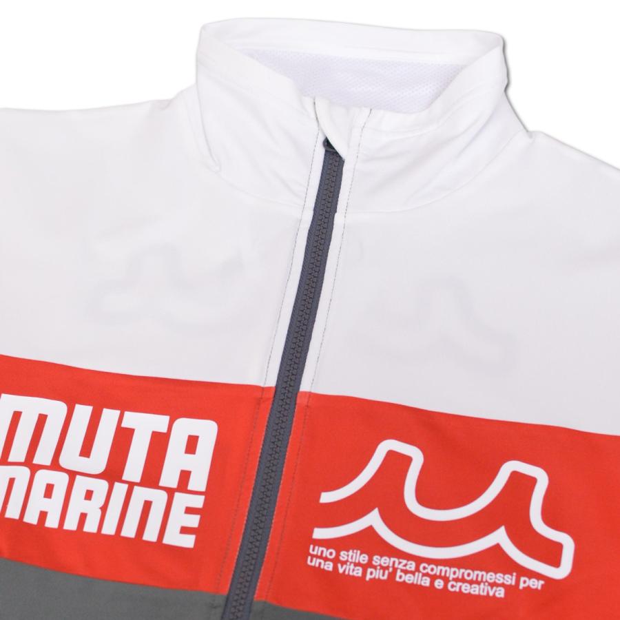 muta ラッシュガード ラッシュブルゾン メンズ 春夏用 白 赤 グレー