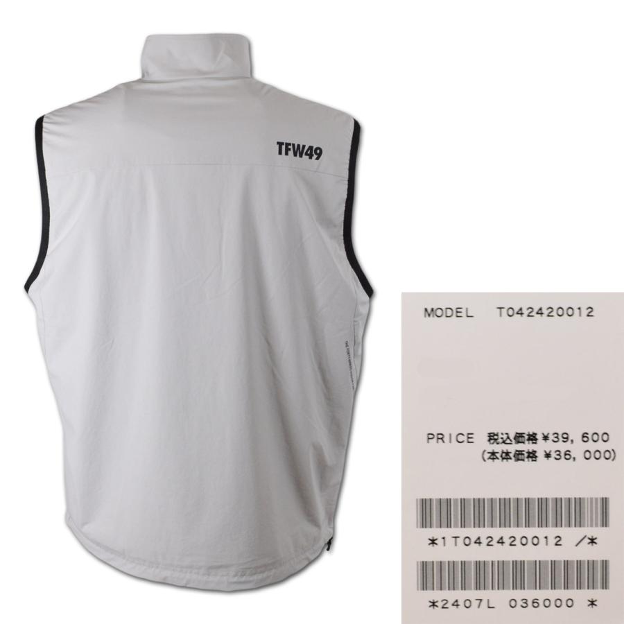 TFW49 ベスト ゴルフウェア メンズ 防寒 アウター 秋冬用 黒 グレー