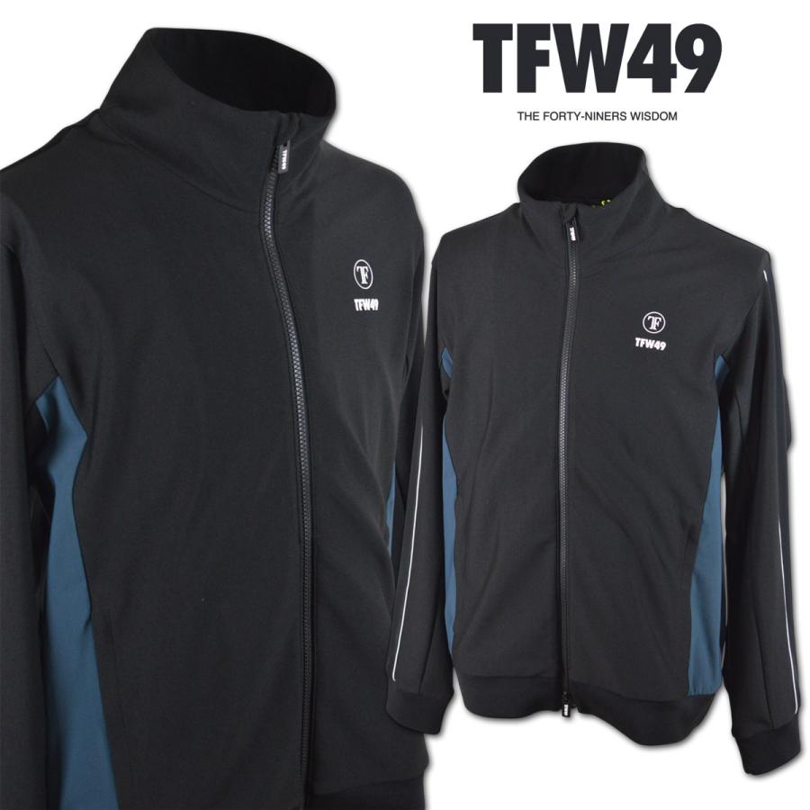 メンズウェア TFW49 SPORTY TRACK JACKET T042520003 TFW49 ブルゾン ゴルフウェア メンズ セットアップ 秋冬用 黒 M L LL