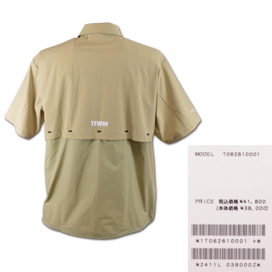 未使用！TFW49 ゴルフカーキ 半袖シャツサイズM TFW49 半袖シャツジャケット ゴルフウェア メンズ LIGHT COACH JACKET
