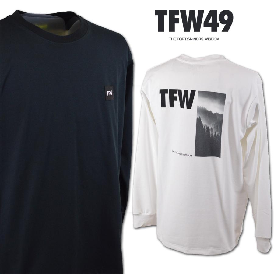 TFW49 長袖Tシャツ ゴルフウェア メンズ ロンT 秋冬用 黒 白 M L LL