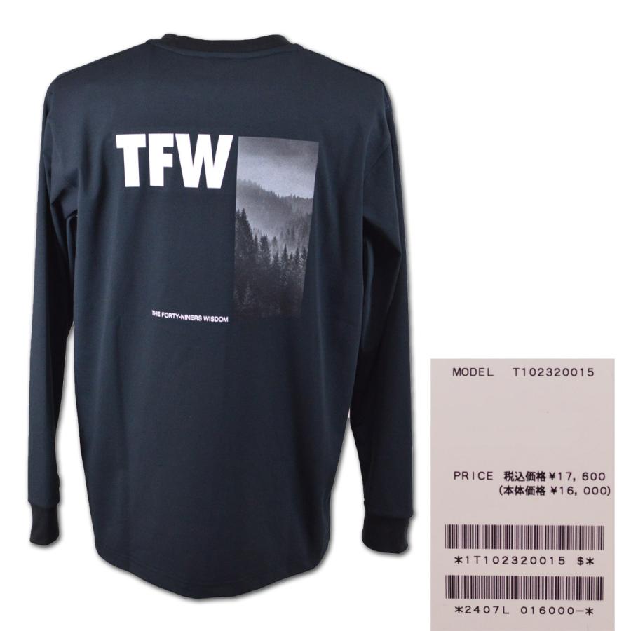 TFW49 長袖Tシャツ ゴルフウェア メンズ ロンT 秋冬用 黒 白 M L LL