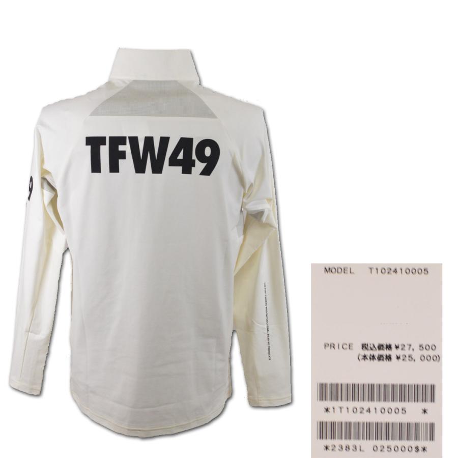 TFW49 長袖ハーフジップシャツ ゴルフウェア メンズ 春夏用 白 紺 M L