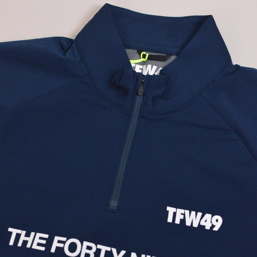 TFW49 長袖ハーフジップシャツ ゴルフウェア メンズ 春夏用 白 紺 M L