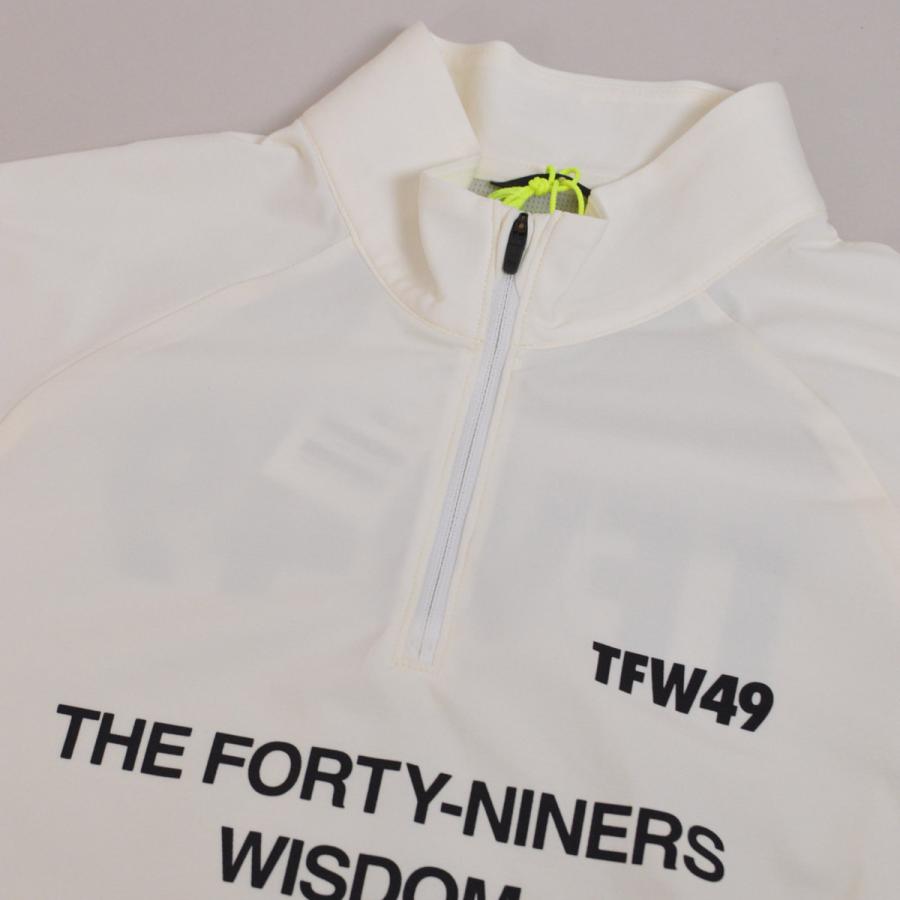 TFW49 長袖ハーフジップシャツ ゴルフウェア メンズ 春夏用 白 紺 M L