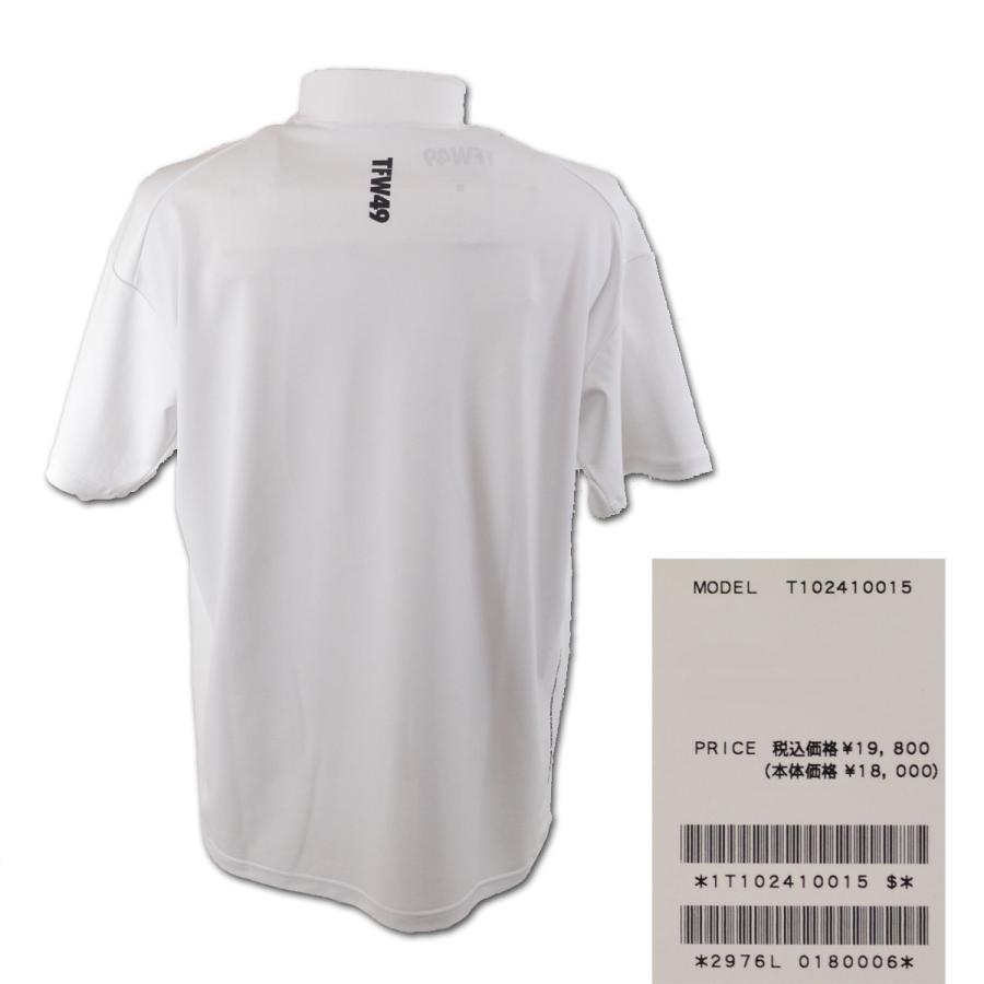 TFW49 半袖ハイネックシャツ メンズ 春夏用 白 黒 M L t102410015