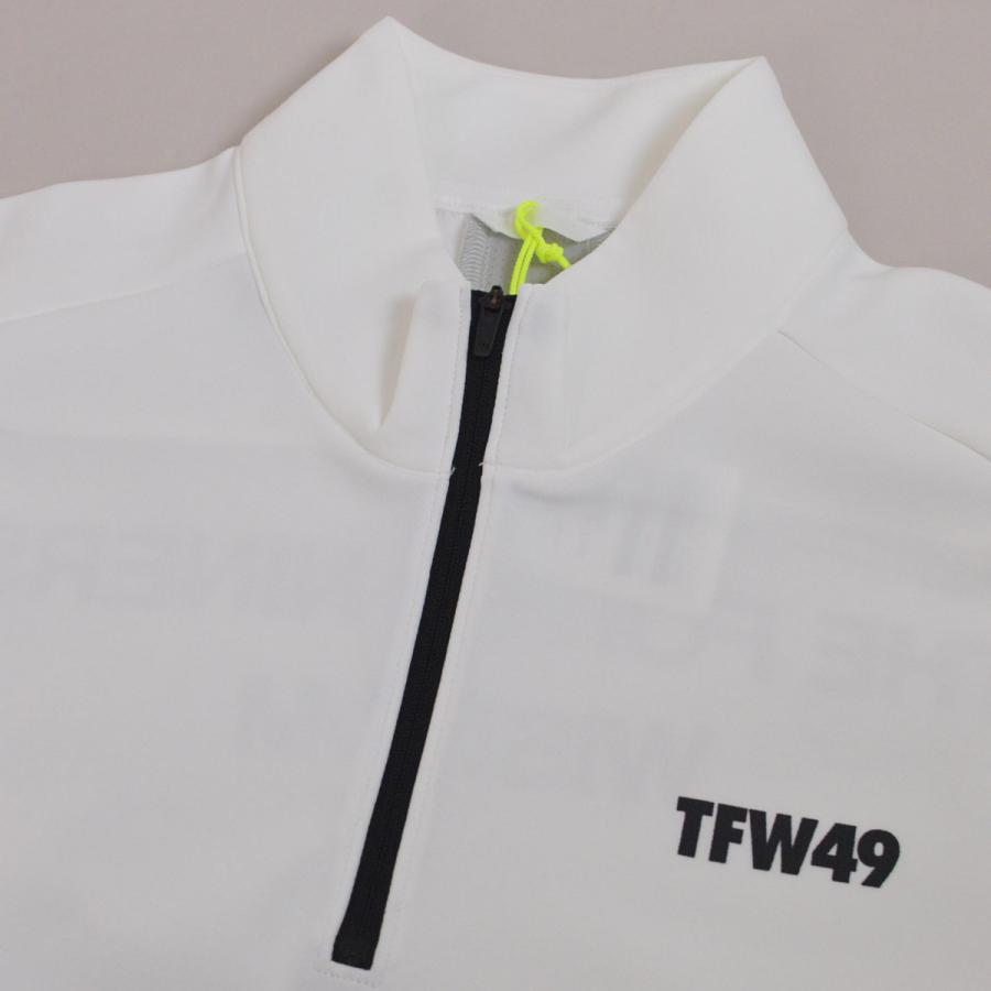TFW49 半袖ハーフジップシャツ メンズ 春夏用 白 ベージュ M L t102410016｜roundover｜09