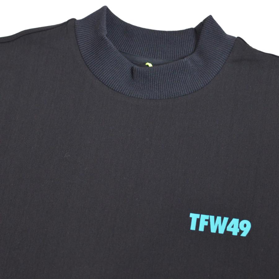 TFW49 半袖ハイネックシャツ メンズ 春夏用 白 黒 M L LL