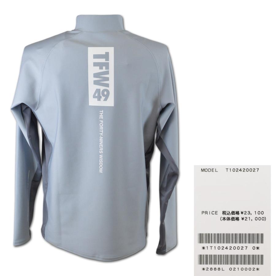 TFW49 長袖ハイネックシャツ ゴルフウェア メンズ 秋冬用 白 グレー 黒