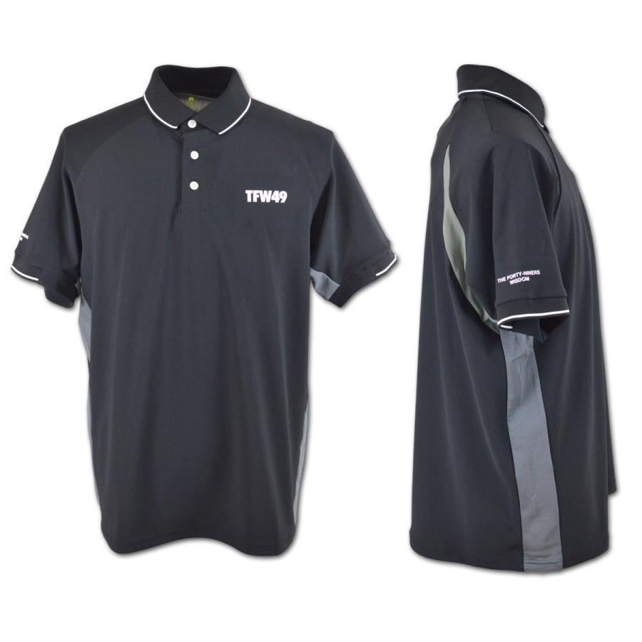 TFW49 半袖ポロシャツ ゴルフウェア メンズ 春夏用 紺 黒 M L LL