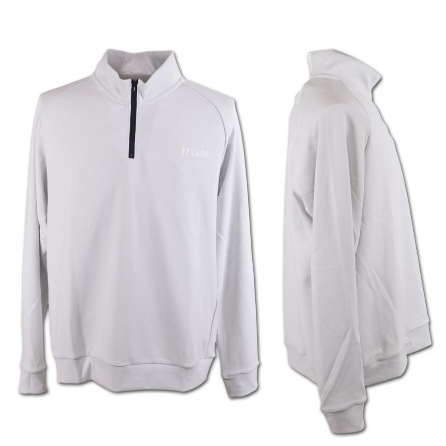 TFW49 長袖ハーフジップシャツ ゴルフウェア メンズ 秋冬用 紺 ライト