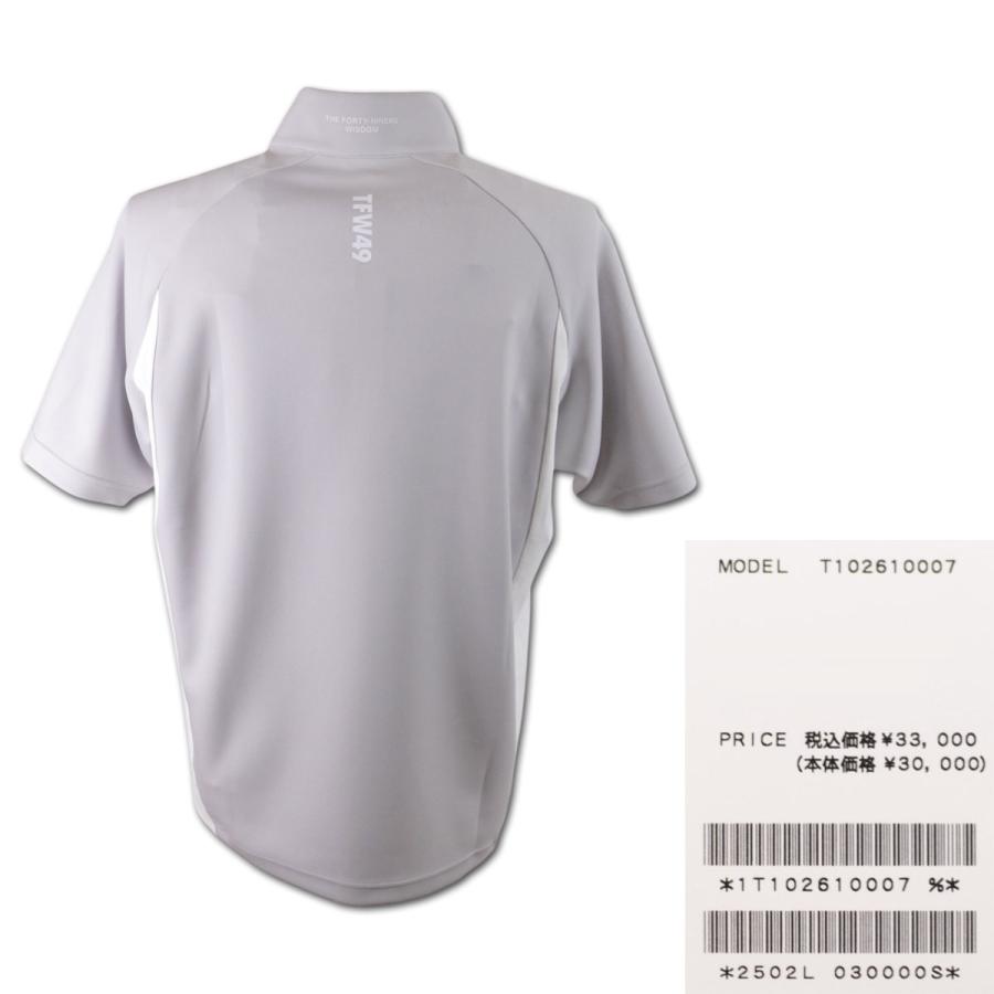TFW49 半袖ハーフジップシャツ ゴルフウェア HALF ZIP S/S MOCK NECK メンズ 春夏用 白 グレージュ M L LL t102610007の画像