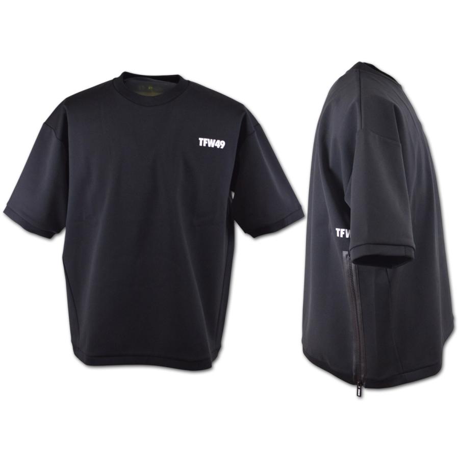 TFW49 半袖プルオーバー ゴルフ ゴルフウェア LIGHT WEIGHT SWEAT SHORT SLEEVECREW NECK メンズ 春夏用 黒 チャコール M L LL t102610009の画像