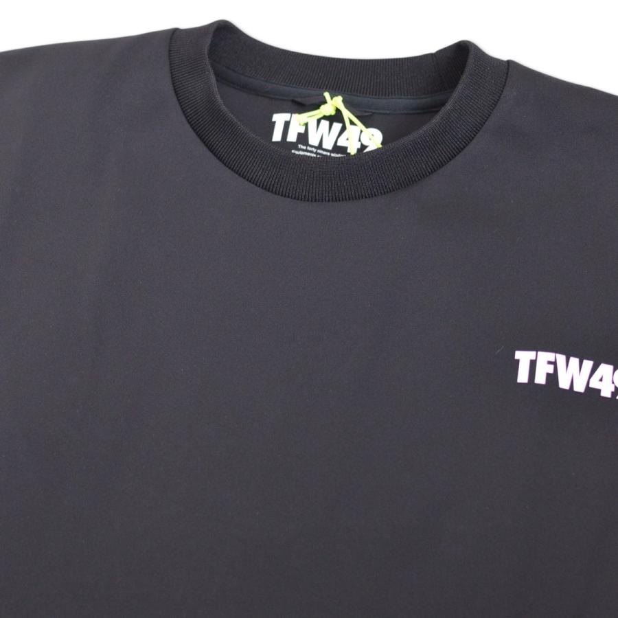 TFW49 半袖プルオーバー ゴルフ ゴルフウェア LIGHT WEIGHT SWEAT SHORT SLEEVECREW NECK メンズ 春夏用 黒 チャコール M L LL t102610009の画像