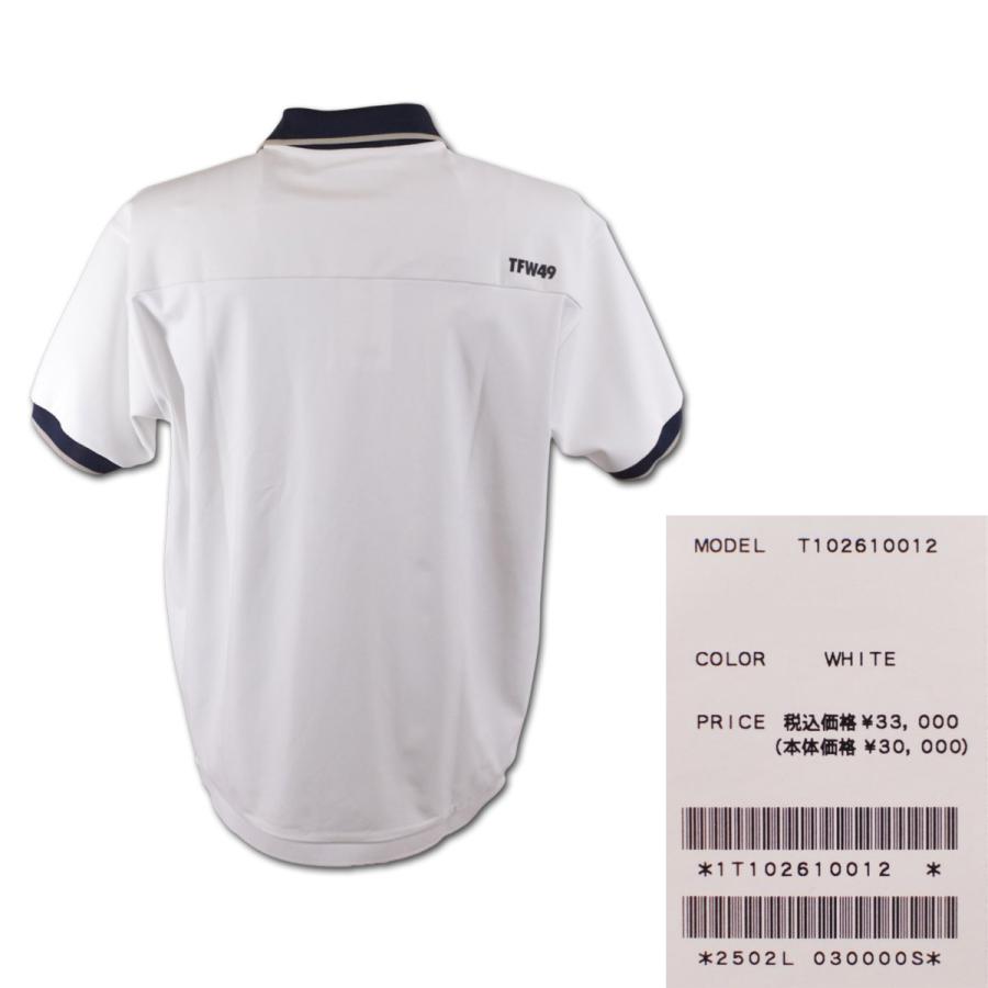 TFW49 半袖ポロシャツ ゴルフ ゴルフウェア メンズ 春夏用 白 M L LL t102610012の画像