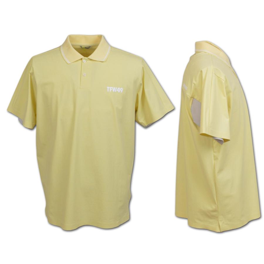 TFW49 半袖ポロシャツ ゴルフ ゴルフウェア メンズ 春夏用 白 イエロー M L LL BACK YOKE SLEEVE POLO t102610015の画像