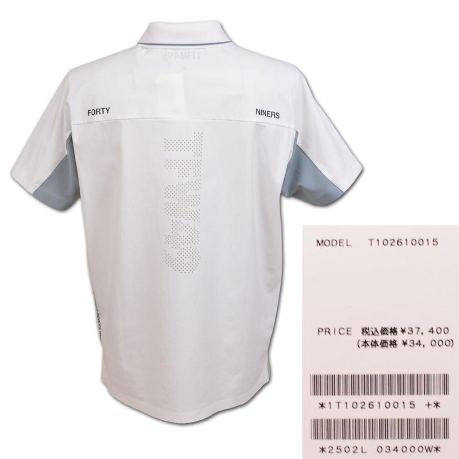 TFW49 半袖ポロシャツ ゴルフ ゴルフウェア メンズ 春夏用 白 イエロー M L LL BACK YOKE SLEEVE POLO t102610015の画像