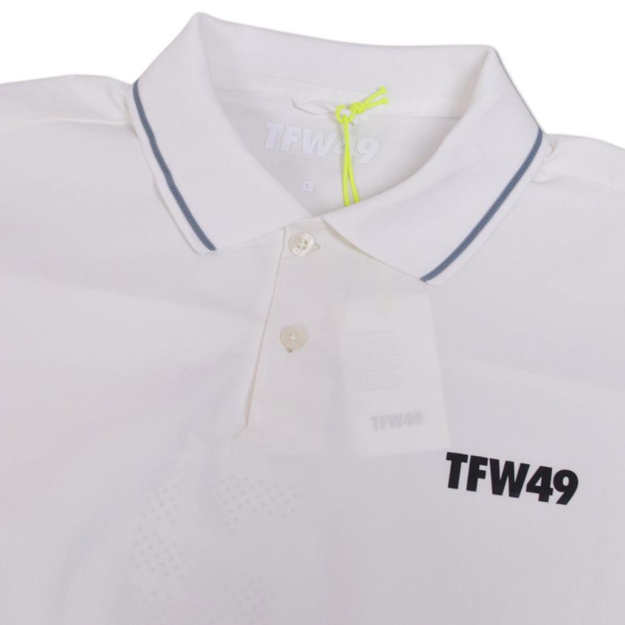 TFW49 半袖ポロシャツ ゴルフ ゴルフウェア メンズ 春夏用 白 イエロー M L LL BACK YOKE SLEEVE POLO t102610015の画像