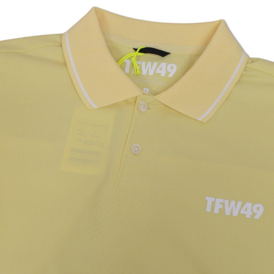 TFW49 半袖ポロシャツ ゴルフ ゴルフウェア メンズ 春夏用 白 イエロー M L LL BACK YOKE SLEEVE POLO t102610015の画像
