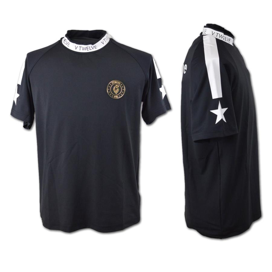 V12（ヴィ・トゥエルヴ） 半袖ハイネックシャツ (M)(L)(LL) ゴルフ ONE