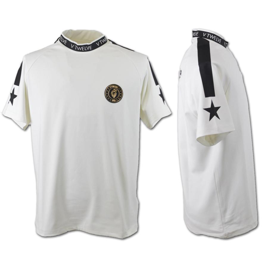 V12（ヴィ・トゥエルヴ） 半袖ハイネックシャツ (M)(L)(LL) ゴルフ ONE