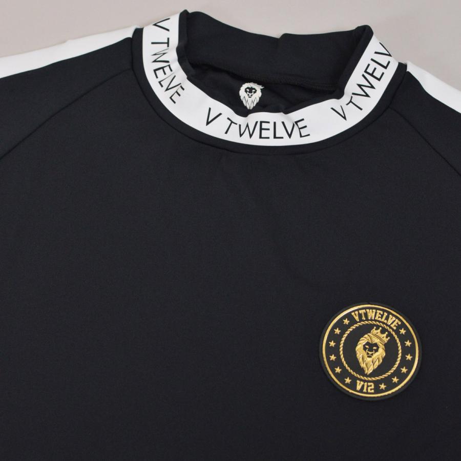 V12（ヴィ・トゥエルヴ） 半袖ハイネックシャツ (M)(L)(LL) ゴルフ ONE