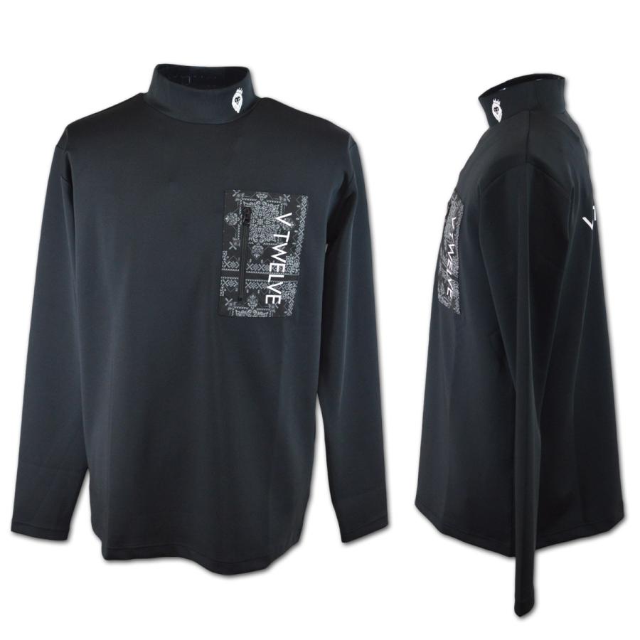 V12（ヴィ・トゥエルヴ） 長袖ハイネックシャツ モックネック ゴルフ