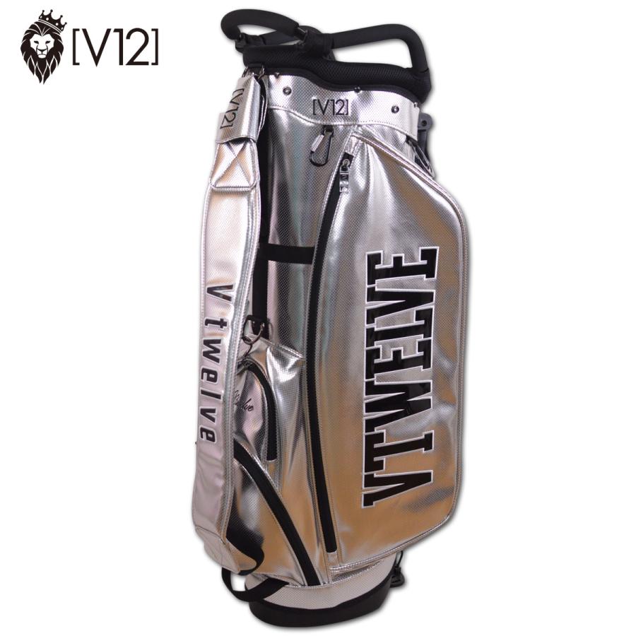 V１２　シルバーゴルフバッグ V12（ヴィ・トゥエルヴ） キャディバッグ PERFORATE CB 9インチ