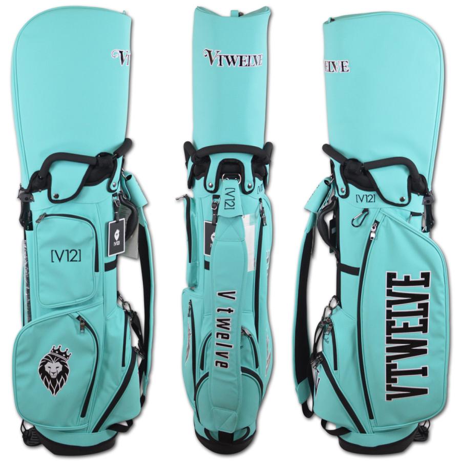 V TWELVE v12 ゴルフキャディバッグ ターコイズ　新品未使用　新品 V12（ヴィ・トゥエルヴ） キャディバッグ PERFORATE CB 9インチ