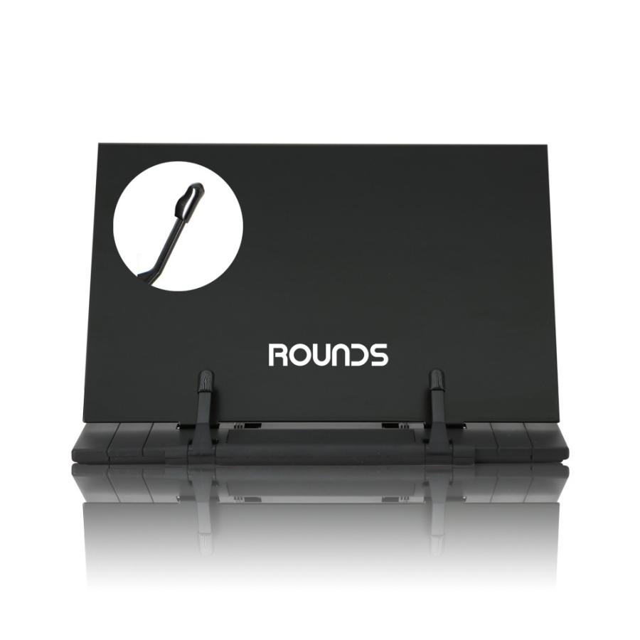 Rounds ブックスタンド 書見台 本立て 紙が傷つかないラバークリップ付 ブックホルダー