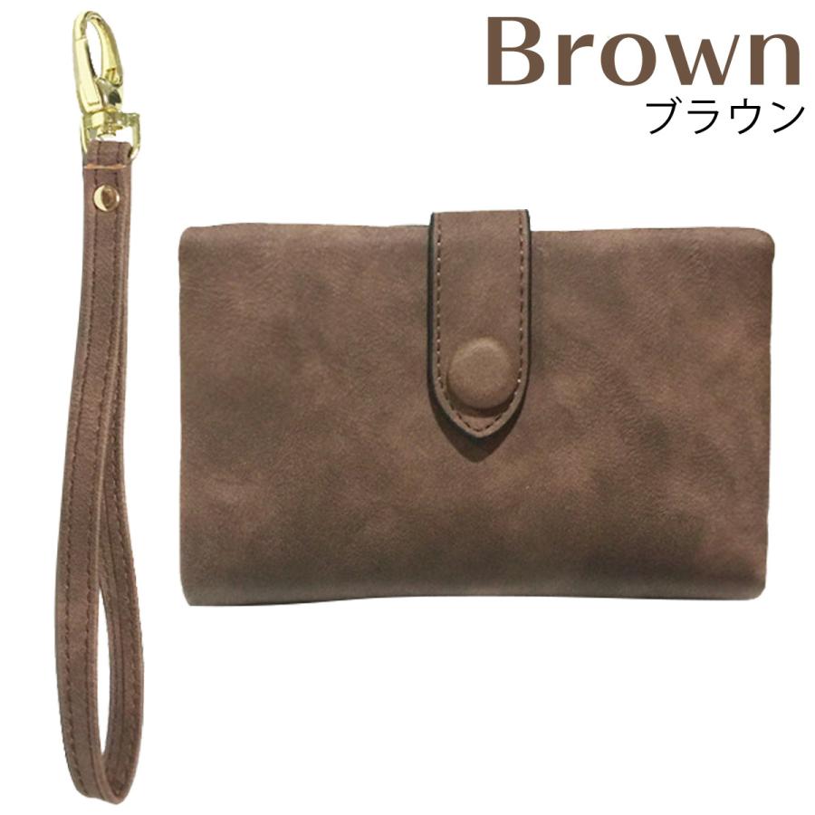 財布 レディース 二つ折り ストラップ付き ミニ財布 大容量 レディース ウォレット コンパクト 女性 20代 30代 40代 50代 | ブランド登録なし | 02