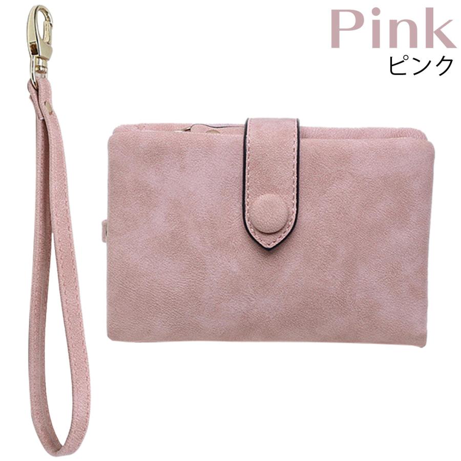財布 レディース 二つ折り ストラップ付き ミニ財布 大容量 レディース ウォレット コンパクト 女性 20代 30代 40代 50代 | ブランド登録なし | 01