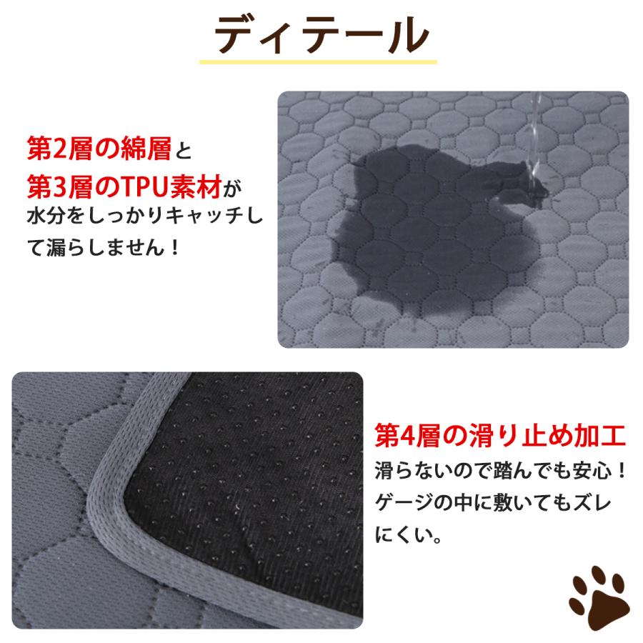 犬 トイレシート 猫 トイレマット トイレシーツ しつけ ワイド 防水 ペットシート いぬ ねこ 滑り止め 速乾 漏れ防止 洗濯機 洗える おしっこマット | ブランド登録なし | 08