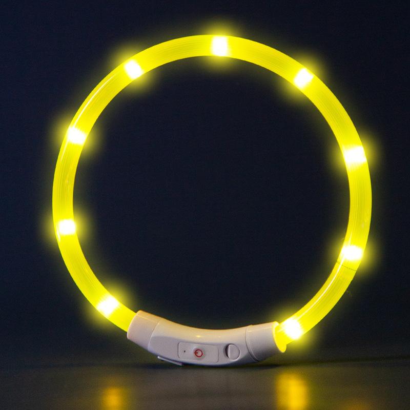 光る 首輪 犬  猫 犬用 LED ライト USB充電式 犬 光る首輪  首輪  猫 ペット カラー 光 虹色 充電 夜間 散歩 安全 防犯 事故防止 小型犬 中型犬 大型犬 | ブランド登録なし | 08