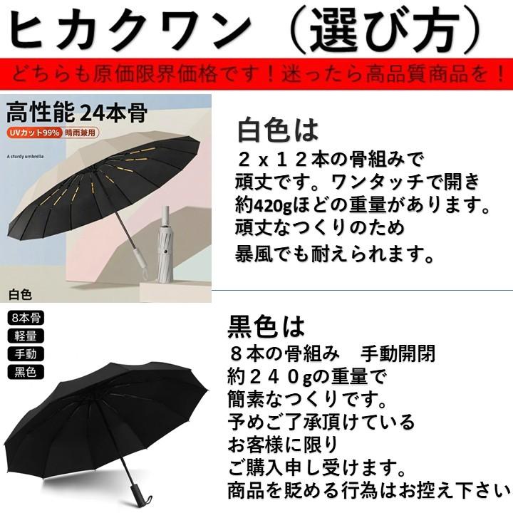 折りたたみ傘 日傘 UVカット 雨傘 晴雨兼用 男女兼用 折り畳み傘 ワンタッチ 自動開閉 or 手動 撥水加工 8本骨 or 24骨 折り畳み傘 | ブランド登録なし | 01