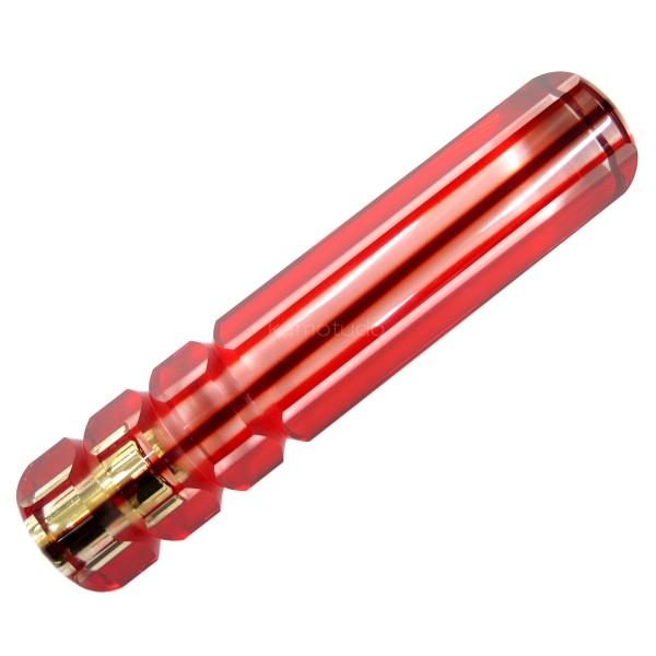 廃盤 ハンドメイドノブ　TPU樹脂製　タイプJ4M　レッド 2個 日本ボデーパーツ工業 シフトノブ レッドカラーストライプノブ 210mm
