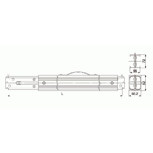 オールセーフ　DB-L　デッキングビーム(2220〜2490mm)代引不可|トラック用品