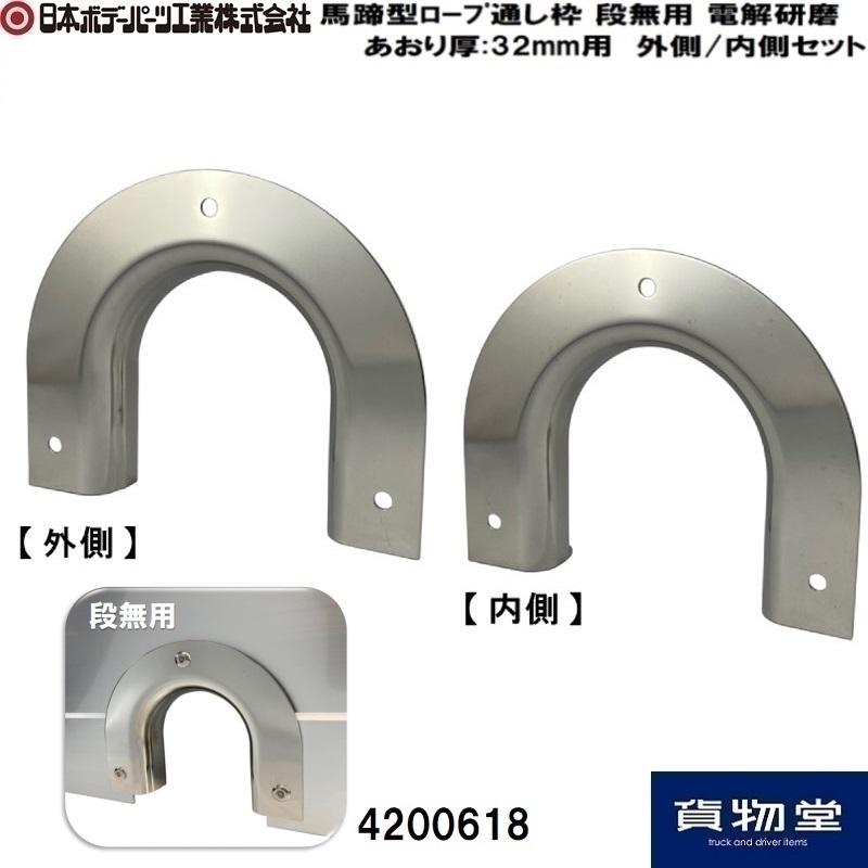 ロープ通し（大）メッキ 鉄製 平ボディー等 6個セット ロープホール 