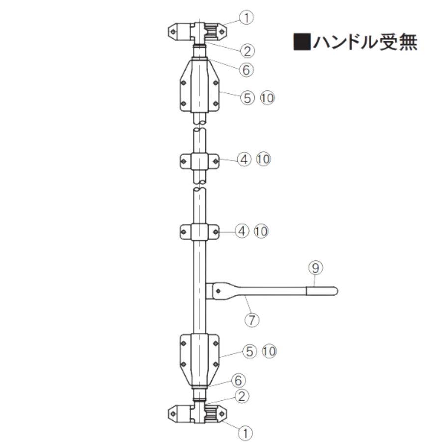 SUS大型ハンマーロックセット(Aタイプ ハンドル)ハンドル受無し φ34用 ステンレス製(パイプ無し)|4207728|代引き不可|トラック用品 トラック用 トラック 観音扉の画像